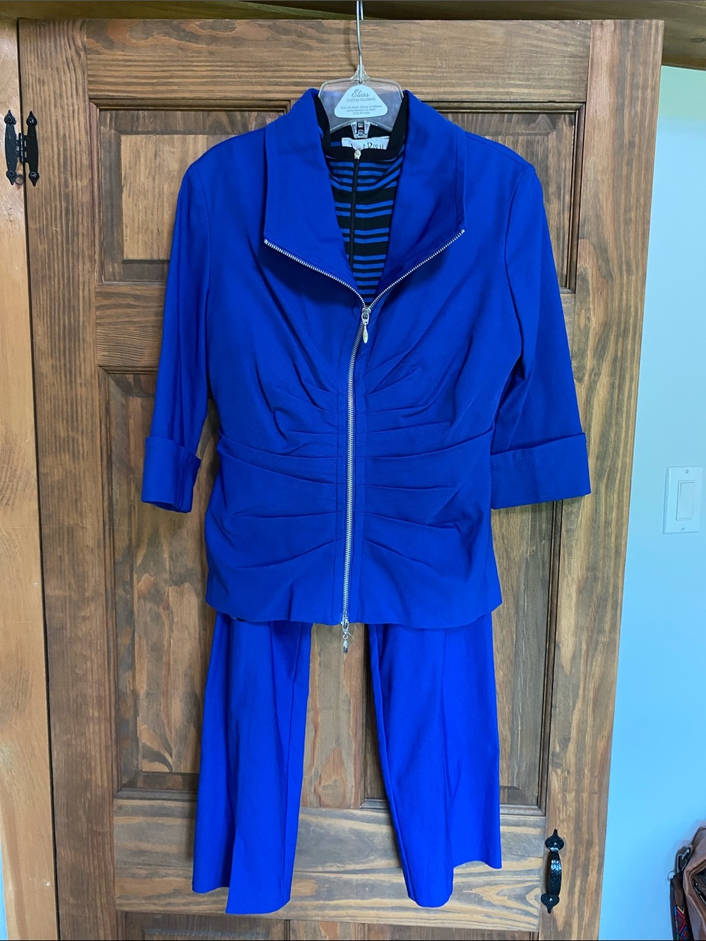 Joseph Ribkoff Royal Blue Zip-Front Pantsuit